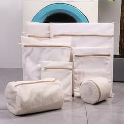 Waszakken – 2 stuks– S-25*30cm – Waszakken van mesh – Beschermzak – Wasbeschermzak – Beschermzakken voor kleding – Herbruikbaar – Vormbehoudende bescherming – Geschikt voor fijne was, lingerie, nachtkleding, sokken, enz. — thumbnail 5