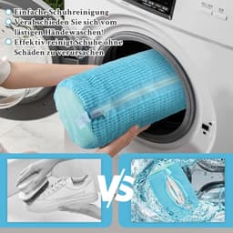 Schoenwaszak voor de wasmachine, 2 stuks, ideaal voor sneakers en sportschoenen, beschermt zowel schoenen als wasmachine tijdens het wassen — thumbnail 4