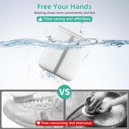 Thijox - Schoenwaszak XL 2-in-1 Waszak voor Sneakers en Schoenen met Reiningsvak voor Zolen, Wit, Versterkte Ritssluiting, Geschikt voor Wasmachine — thumbnail 4