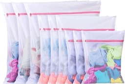SnelShoppen - 10-delige Wasnet Set voor Wasmachine - Grote Mesh Waszakken voor Kleding, Shirts, BH's, Sokken, Schoenen, Sweaters, Babykleding - 3 Mate — thumbnail 1