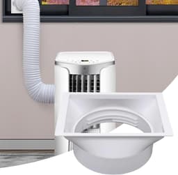 5.9 Inch AC Exhaust Hose Connector - Portable Air Conditioner, Vent Coupling Extender, Clockwise Counterclockwise Thread Ducting Part | For Window Port Unit Home Use, Air Conditioner Adapter, Duct — thumbnail 2