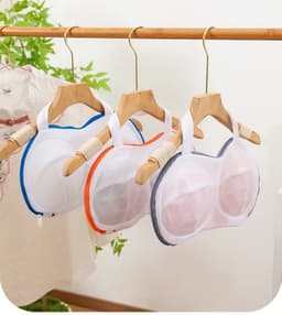 Waszakken – Set van 2 – 32,5 x 21 cm – Waszak voor lingerie – Mesh zak voor bh's – Beschermende waszakken – Vormbehoudend – Praktisch & duurzaam – Geschikt voor studentenkamers, reizen, cruises, slaapkamers, enz. — thumbnail 2