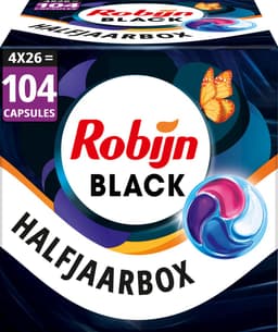 Robijn Wasmiddel - 4-in-1 Wascapsules - Black Velvet - 4 x 26 stuks - 104 Wasbeurten - Voordeelverpakking — thumbnail 1