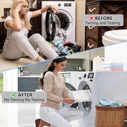 Set van 2 wasnetten voor wasmachine, 30 x 40 cm, waszak voor delicate kleding, lingerie, ondergoed, sokken, bescherming tegen vervorming — thumbnail 2