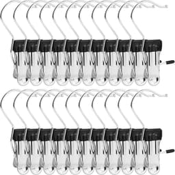 Wasknijpers, roestvrij staal, washaken, antislip, kledinghanger, clip, 360° draaibaar, laarsklemmen, laarzen, hangers, metalen klemmen voor broeken, schoenen, handdoek (zwart) — thumbnail 1