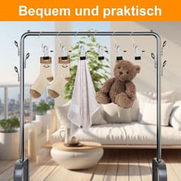 Wasknijpers, roestvrij staal, washaken, antislip, kledinghanger, clip, 360° draaibaar, laarsklemmen, laarzen, hangers, metalen klemmen voor broeken, schoenen, handdoek (zwart) — thumbnail 2