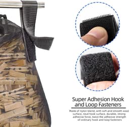 Wasknijper Tas - Opberger Clips - Kleding Drogen - Trekkoord Sluiting - Grote Capaciteit - Grijs — thumbnail 3
