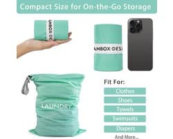 Dailygoods- Reiswaszak Waterdicht - 2 Stuks - Opvouwbaar - Waszakken voor Wasgoed - Praktische Maten 60x45cm/55x35cm - Scheurvast Materiaal - Waszak