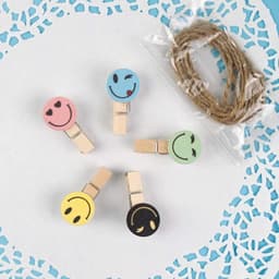 Houten Mini Clips - Fotohouders - Ambachten Maken - Vrolijk Ontwerp - 50 Stuks - Multicolor — thumbnail 3