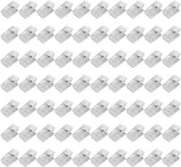 SnelShoppen - 70 Stuks Transparante Kunststof Clips - Dubbelzijdige Veerklemmen voor Foto's, Sjaals, Kantoor, School - Mini 2,3x1,3 cm - Ideaal voor T — thumbnail 1