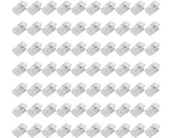 SnelShoppen - 70 Stuks Transparante Kunststof Clips - Dubbelzijdige Veerklemmen voor Foto's, Sjaals, Kantoor, School - Mini 2,3x1,3 cm - Ideaal voor T