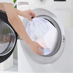 Wasnetjes met ritssluiting - Wit - 40 x 50 cm - Polyester waszakken - Voor bescherming van kleding in de wasmachine — thumbnail 3