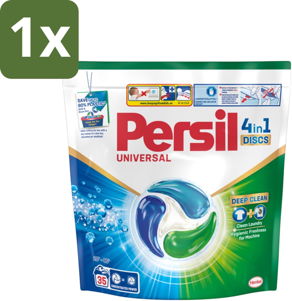 1 x Persil - Wasmiddel - Discs Universal - Voor Witte Was - 35 wasbeurten - Persil 4in1 Discs - Schone Was - Vlekverwijdering - Diepe Reiniging - Frisse Geur — afbeelding 1