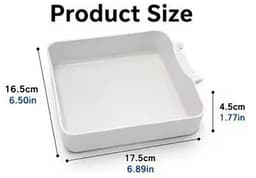 2-stuks Afvoerbak voor wasmachine - Wateropvangbak voor wasmachine - Afvoergoot voor wasmachine - Wateropvangbak voor wasmachine - 17,5*16,5*4,5 cm - Geschikt voor wasmachines, vaatwassers, campers, enz. - Wit — thumbnail 2
