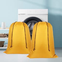 Waszakken 2-pack, 68 x 90 cm, tweewegs trekkoord, scheurvaste, draagbare waszakken met grote capaciteit voor studenten, appartementen, reizen, vakanties, universiteit — thumbnail 4