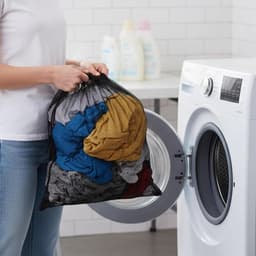 Waszakken voor wasgoed, net, 70 x 90 cm, grote waszakken met trekkoord, herbruikbaar, voor wasmachine, jas, beddengoed, ondergoed, kleding — thumbnail 3