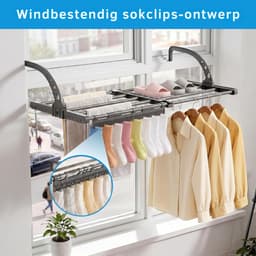 ZRNS® Droogrek Deur - Hangend Wasrek - Handdoekrek Badkamer - Ook voor Balkon of Radiator - Uittrekbaar 38-55 cm — thumbnail 5
