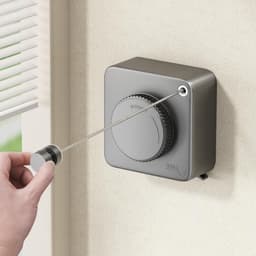 Intrekbare Waslijn - Wanddroger Uitschuifbaar - Was Drogen - Niet-doorhangend Ontwerp - 4.6 Meter - Grijs — thumbnail 1