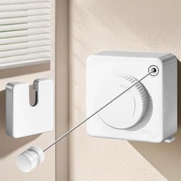 Uitschuifbare Waslijn - Intrekbare Waslijn Wand Waslijn - Kleding Drogen - Anti-Doorhang Ontwerp - 46 meter - Wit — thumbnail 1