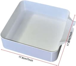 Lekbak wasmachine - Wateropvangbak voor Restwater - Opvangbak - afvoerbak - wateropvangbak voor kelder, woning, camper - wit - 17.8 x 17.8 cm — thumbnail 3
