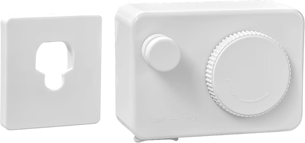 Intrekbare waslijn Heavy Duty Kleding Drogen Waslijn Wandmontage Gemakkelijk Opknoping Kleding Drogen Waslijn Intrekbaar Hangend Slot om doorzakken te voorkomen (Rechthoek, Wit) — afbeelding 1