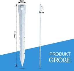 Omgoods - 30 Grondankers voor Wildfence - 33 cm Lange Gevlochten Verankeringen — thumbnail 4