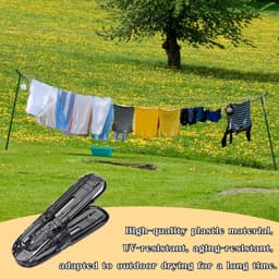 Droogclips - Wasknijpers kleding - Kleding drogen - Versterkt winddicht ontwerp - 10 stuks - Grijs Transparant — thumbnail 4