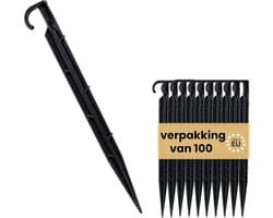 SnelShoppen - Pack van 100 Grondankers voor Drupbuizen 16 - 20 mm, Slangbevestiging en Pijpbevestiging, Slanghouder voor Drupirrigatie, Grondpalen voo