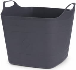 Excellent Houseware Flexibele emmer - zwart - 15 liter - kunststof - vierkant - 37 x 30 cm — thumbnail 2