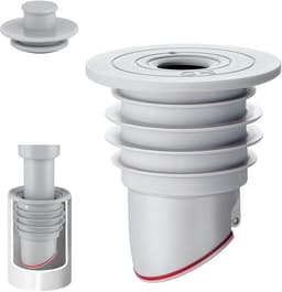 Afvoerplug afdekking vloer - Rioolafdichtingen - Siliconen - 45-50 cm - Vloerafvoer - Afvoerbuis afdichting - Anti-geur afvoerafdichting - Voor thuis, keuken en badkamer - Grijs — thumbnail 3