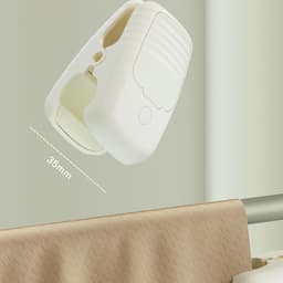 Wasknijpers met haken - Kledinghangers Clips - Kasten Organiseren - Afneembare Haak - 12 Centimeter - Crèmewit — thumbnail 3