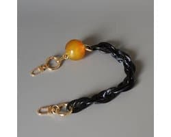 Telefoon - Sieraad - Hanger - Gsm - Ketting - Pols - Koord - Kralen - Handtas - Black
