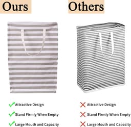 1 grote wasmand - waterdicht - opvouwbare hoge wasmand - met verlengde handgreep - voor kleding - slaapzaalspeelgoed en thuis-Zwart geblokt-40*30*60cm — thumbnail 4