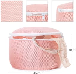 BH Waszakje met Rits -2 Stuks - Waszakken voor Wasgoed - Lingerie Waszakje - Wasnet - Waszak - Wasbol - laundry bag - Roze — thumbnail 5