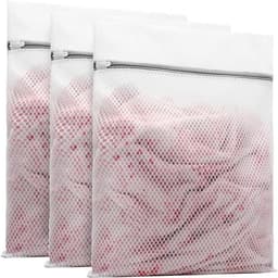 JeiibrZui Waszak Voor Delicate Stoffen - Waszak Met Rits - Bescherming Tegen Klitten En Kleurvermenging - 3 Stuks - Voor Lingerie En Babykleding Wit — thumbnail 1