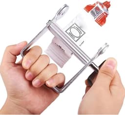 EXCITAT Knijper - Metalen knijper - Duurzaam - Geschikt voor tandpasta, verf, zalf - Zilver — thumbnail 3