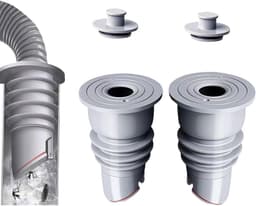 35-40mm Wasmachine Afdichting Slangstop, Grijs Afvoerslang voor Wasmachine Afvoerslangafdichting Wasmachine, Rioolbuisafdichting voor Afvoerputje Wasmachine Afvoerafdichting Siliconen — thumbnail 1