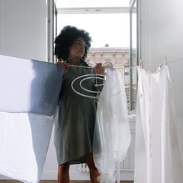1 stuk - spiraalvormig droogrek voor kleding - groot rond, roterend droogrek voor dekbedden en lakens - zilver — thumbnail 2