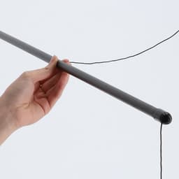 KADAX Plafondwasdroger, wasdroger voor het plafond 6, wanddroger met polyethyleen beklede stalen spijlen, plafonddroger, draagvermogen 12 kg (6x 150/zwart) — thumbnail 4