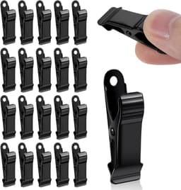 20 stuks - mini-metalen klemmen - krokodillenklemmemetalen - stevige veerklemmen - hangende krokodillenklemmen - voor kabels, fotosnacks, papiers, gordijnen (zwart) — thumbnail 1