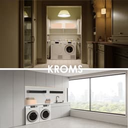 KROMS Wasmand opvouwbaar - Zand - 45L - Laundry basket - Heupwasmand - Opvouwbare wasmand - Opbergmand — thumbnail 3