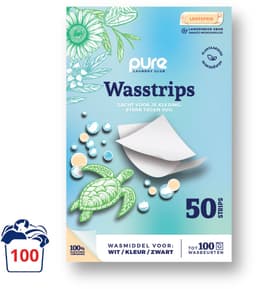 Pure Laundry Club Wasstrips - Lentefris - 100 Wasbeurten - Krachtige Reiniging - Plasticvrij Wasmiddel - Wasmiddeldoekjes voor Wit, Kleur & Zwart — thumbnail 1