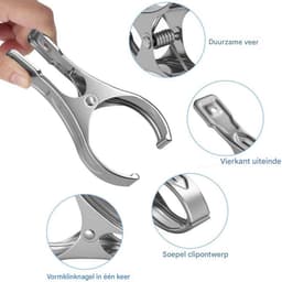 EXCITAT Wasknijpers - Handdoekklemmen - Winddichte clips - Strandhanddoekklemmen - Metalen clips voor wasgoed, strandlakens en dikke kleding - 6 stuks — thumbnail 4