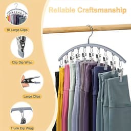 4-stuks Droogrek voor kleding met clips - Antislip droogrek van roestvrij staal - Multifunctioneel droogrek voor baby's - Droogrek voor sokken met meerdere clips - Geschikt voor het ophangen van kleding, opbergen van sokken en panty's - Zwart — thumbnail 5
