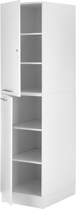 Wasmachine verhoger met lade en Linnenkast met Afsluitbare bovenkast - Wasmachine ombouwkast - Wasmachine kast - Wit - Hoogte 200 cm - Wasmachine ombouw meubel — thumbnail 3