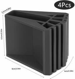 4 stuks laddervoethoezen PVC laddervoeten antislip rubberen ladderpads vervangende voeten — thumbnail 4