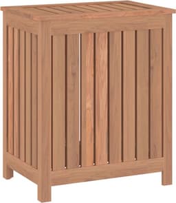 vidaXL - Wasmand - 50x35x60 - cm - massief - teakhout — thumbnail 1