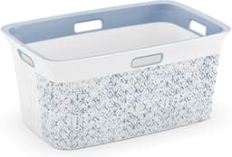 KIS Chic Wasmand 45L - 59x39x27cm - Wit/Blauw — thumbnail 1