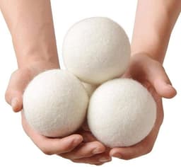 3 grote drogerballen 7cm van wol in bewaarzakje - duurzaam eco friendly sustainable — thumbnail 4