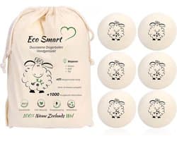 Eco Smart Drogerballen 6XXL - Duurzaame Wol Drogerballen - wasdrogerballen - 100% Nieuw-Zeelandse Schapen Wol - energiebesparende producten 6 stuks — afbeelding 1